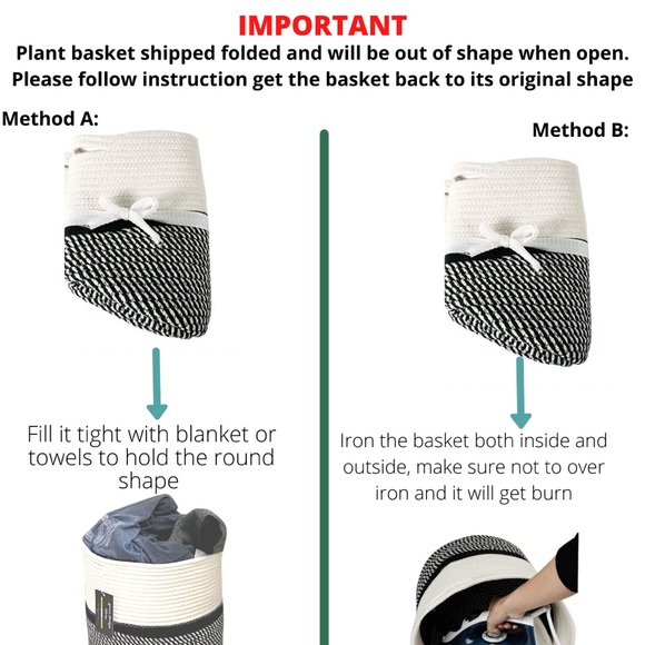 New 11x11 Plant basket; Baby Laundry organizer; - Picture 7 of 7